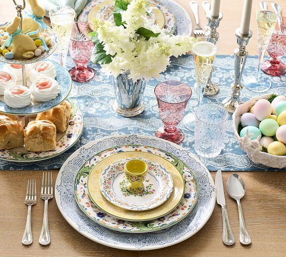 Botanical Bunny Stoneware Egg Cups - Mixed Set of 4 | Pottery Barn (US)