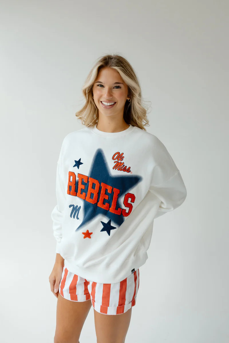 Ole Miss Aura Multimedia OS Fleece Crew | Gameday Social