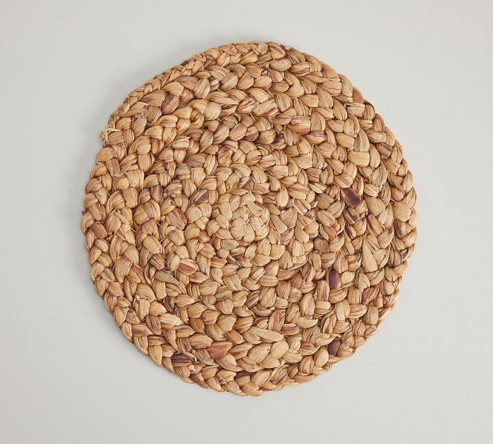 Round Handwoven Water Hyacinth Placemat | Pottery Barn (US)
