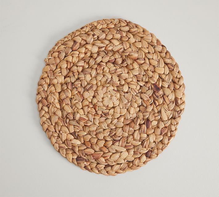 Round Handwoven Water Hyacinth Placemat | Pottery Barn (US)