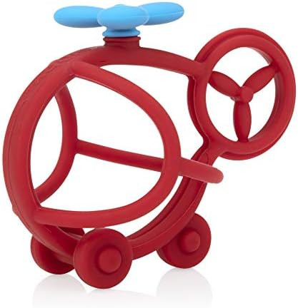 Nuby Chewy Chums All Silicone Soothing Teether, Helicopter- 3M+ | Amazon (US)