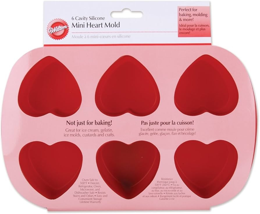 Mini Silicone Mold-6 Cavity Heart 2.5x2.5x1.25 | Amazon (US)