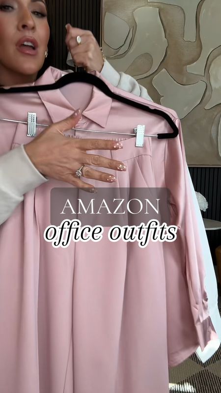 The cutest, spring  officer wear all from Amazon! 🌸🌷

Wearing a small in tops and XS Long in pants! 

All 🔗🔗 in my storefront under February Finds! 
-
#springfashion #workwearstyle #workwear #officeoutfits #fashionover40 #amazonfashion #styleinspo #outfitinspo 


#LTKover40 #LTKworkwear #LTKstyletip