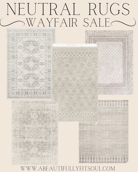 Neutral rugs, Wayfair sale. Up to 70% off! Living room, rug sale, rugs, rugs living room. 

#LTKhome #LTKsalealert