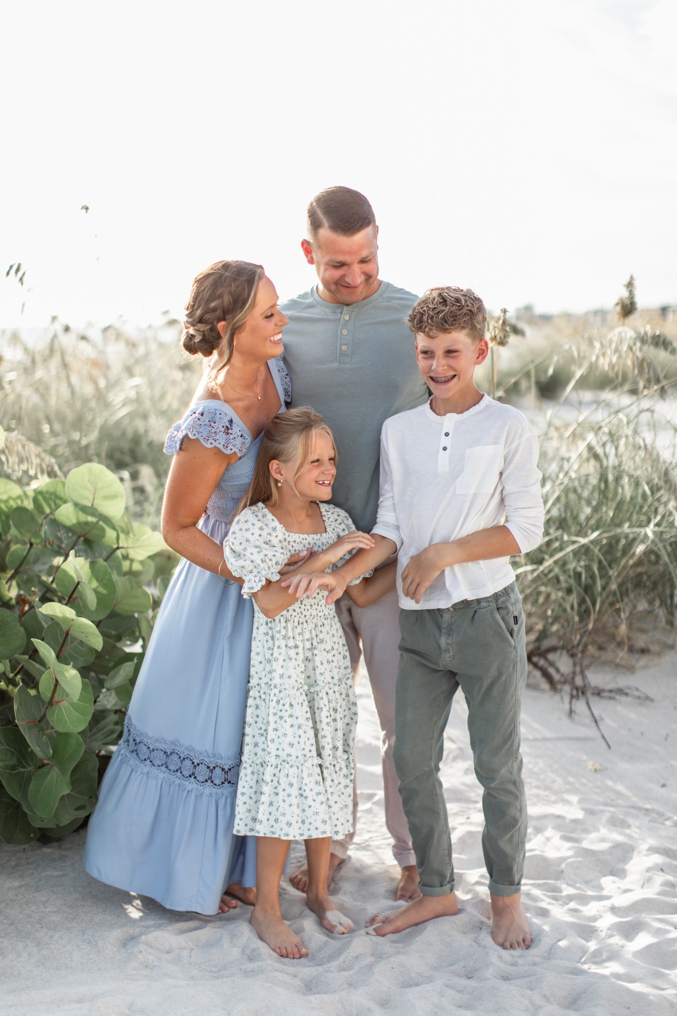 Family Photo Outfits | Greens & Blues