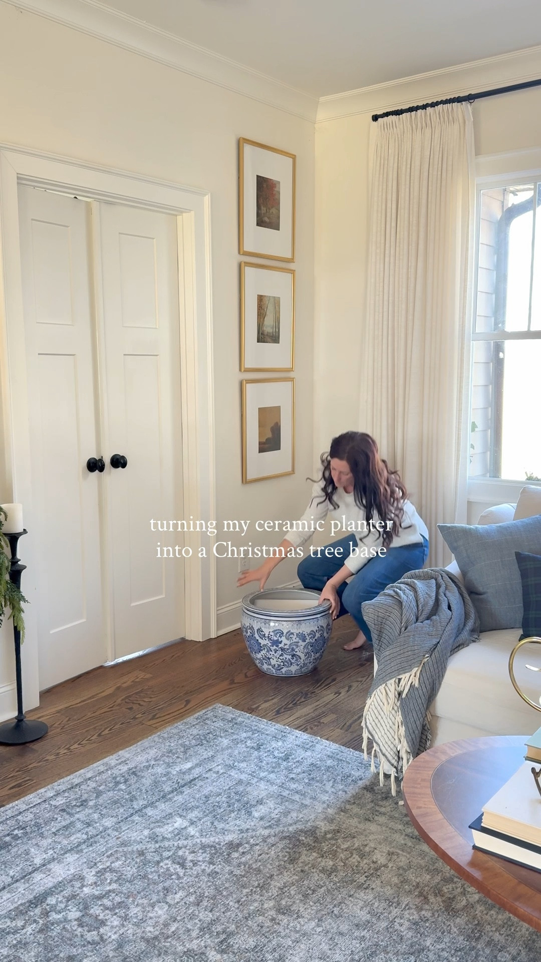 Christmas tree in ceramic blue and white planter 

#LTKHoliday #LTKHome #LTKSeasonal