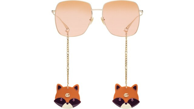 Gucci Rectangular sunglasses with pendant | Gucci (US)