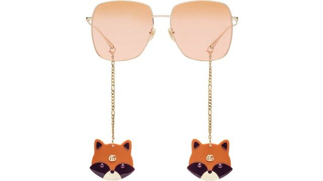 Gucci Rectangular sunglasses with pendant | Gucci (US)