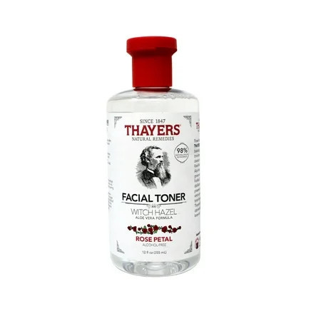 2X - Thayers Natural Remedies Witch Hazel Alcohol Free Toner with Rose Petal - 12 fl oz | Walmart (US)