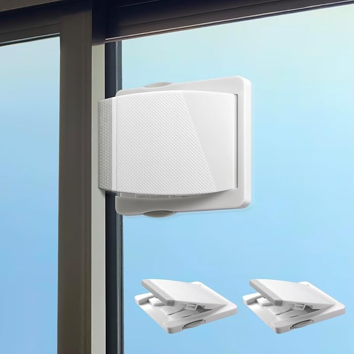 Sliding Door Lock, 2 Pack Child Safety Sliding Glass Door Lock for Sliding Glass Doors, Sliding W... | Amazon (US)