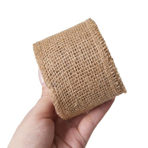 KEPYDRMTF 15ft Jute Ribbon, Burlap Ribbon, Natural Burlap Fabric for Gift Wrapping Craft Projects Wedding Decoration Home Decoration (Burlap, 2 Inch*15ft) | Amazon (US)