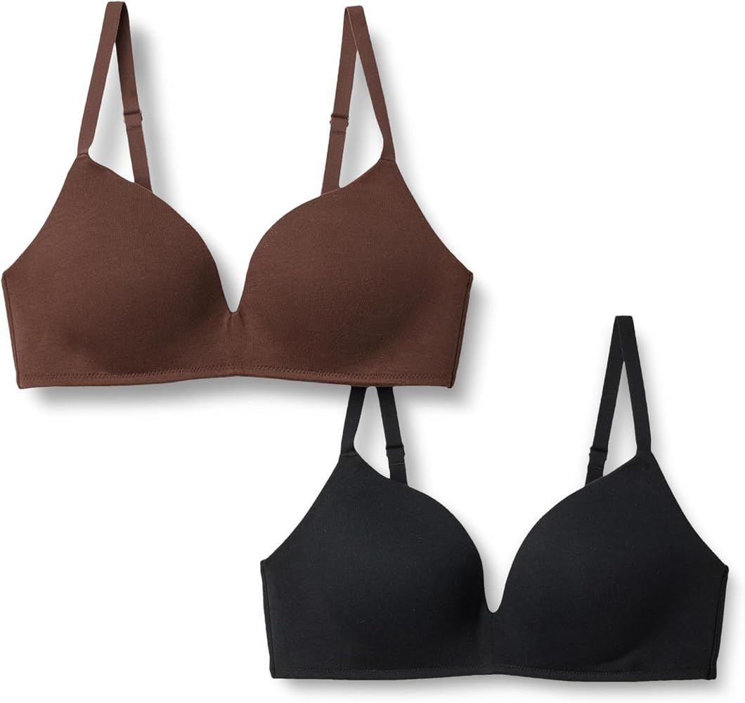 Amazon Essentials Women's Cotton Jersey Lined Plunge Bralette | Amazon (US)