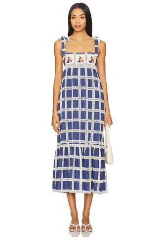 Maude Club Marlin Dress in Blue Crochet from Revolve.com | Revolve Clothing (Global)