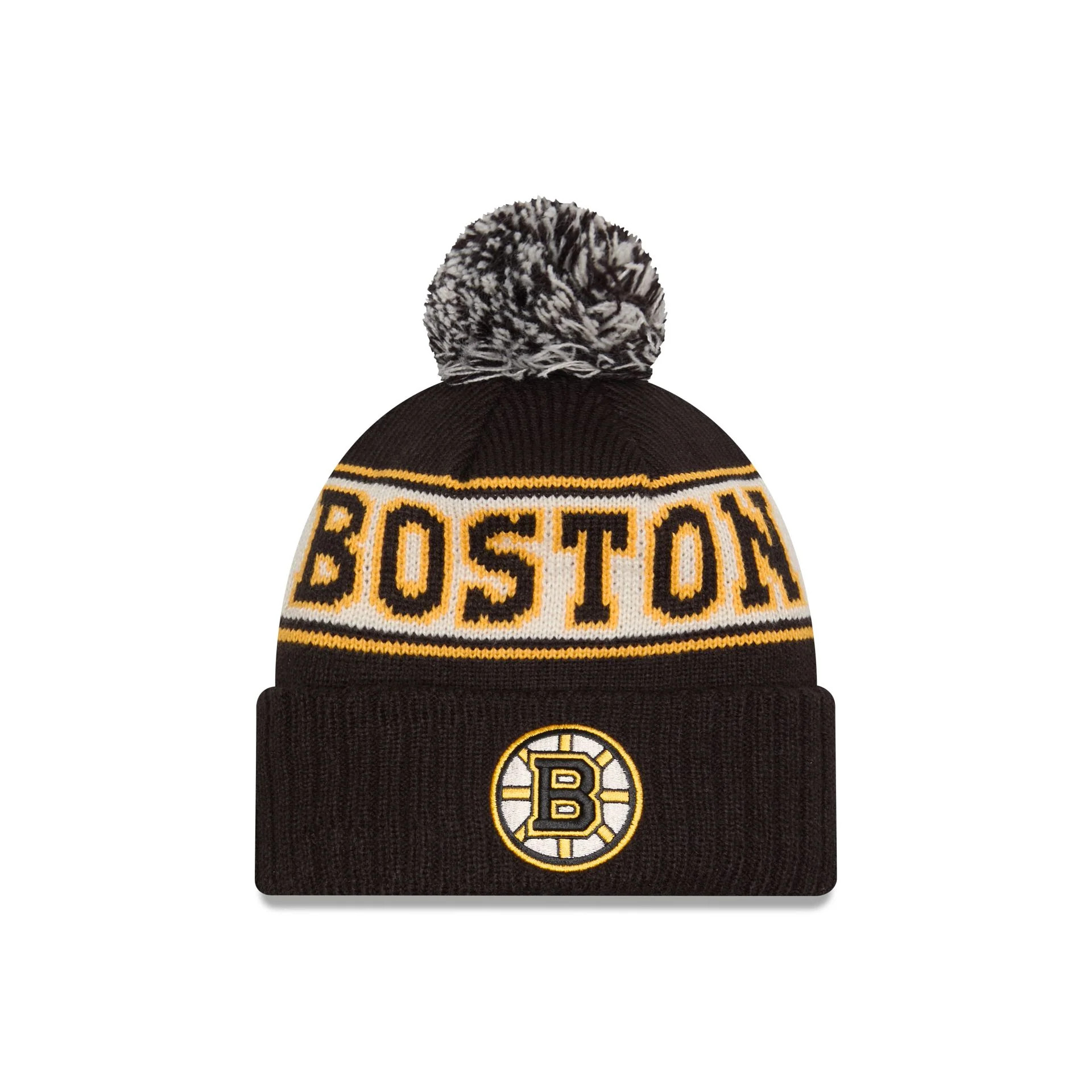 Boston Bruins Retro Pom Knit Hat | New Era