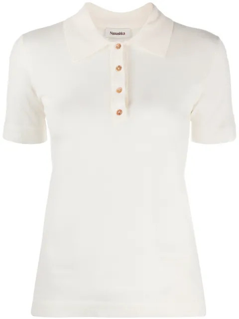 Nanushka Fein Gestricktes Poloshirt - Farfetch | Farfetch (DE)
