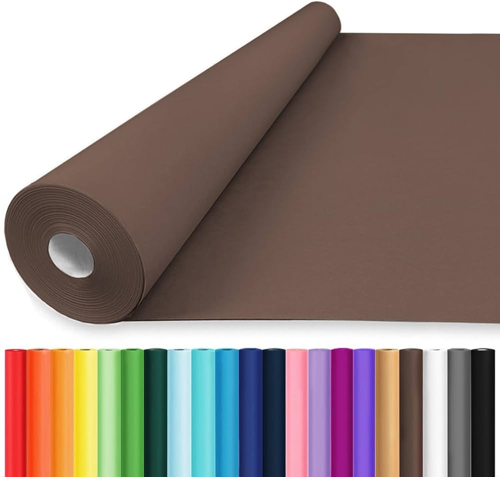 Vanhench 36" x 2400" (200') Coffee Brown Wrapping Paper Kraft Paper, Chocolate Brown Solid Color ... | Amazon (US)