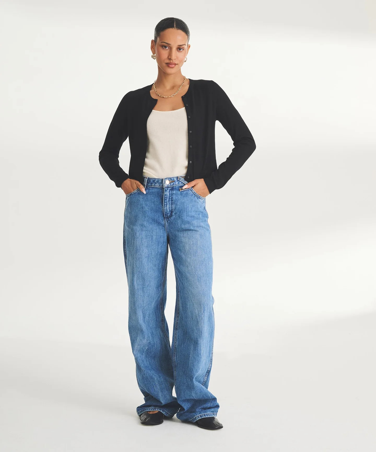 Fancy Cashmere Cropped Cardigan | NAADAM