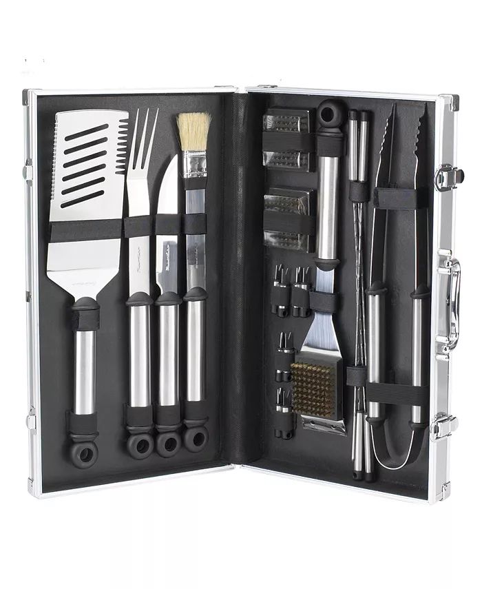 20 Piece Stainless Steel Barbecue Grill Tool Set - Aluminum Case | Macy's