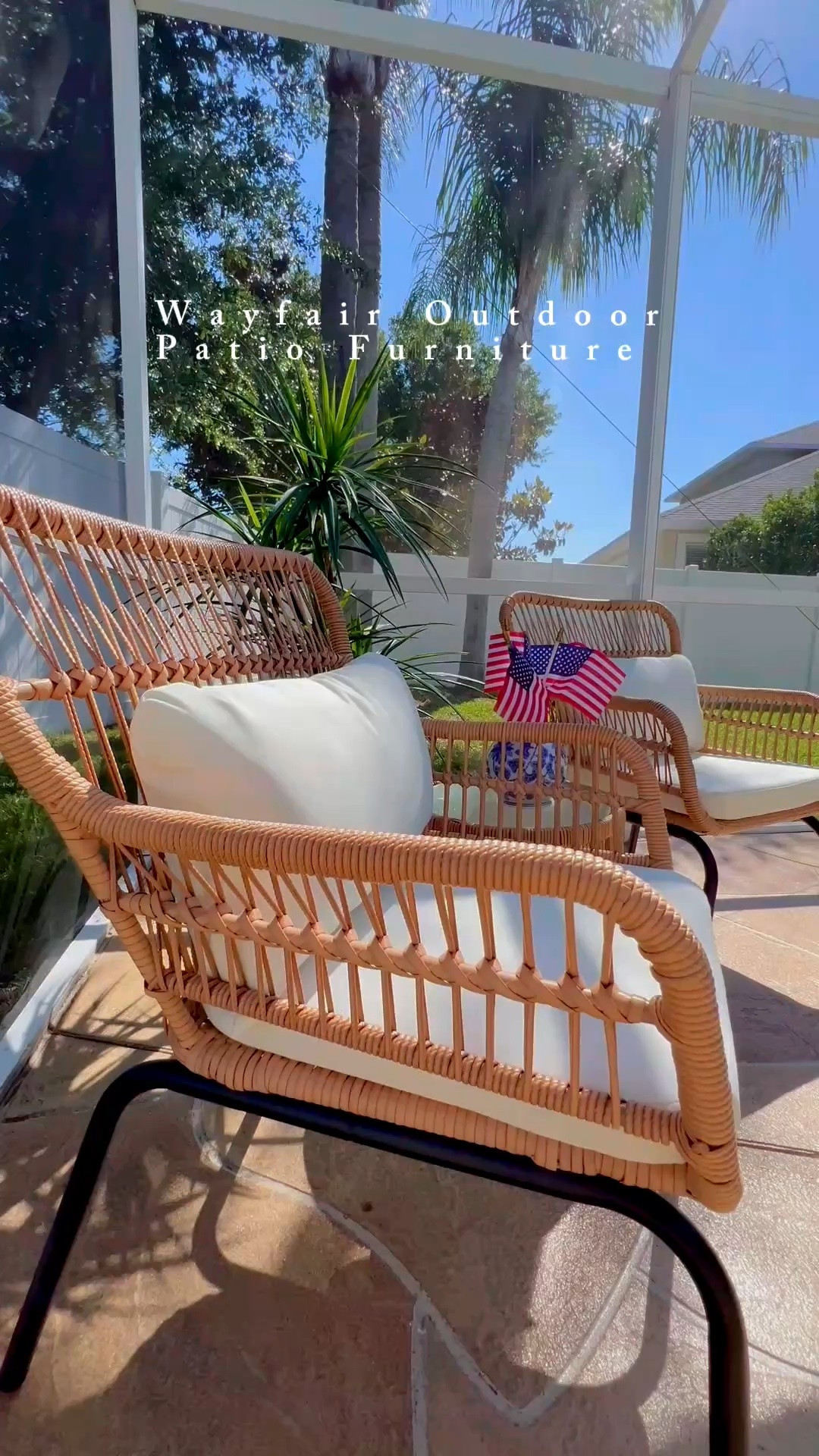 🙌🏼WAYFAIR OUTDOOR PATIO FURNITURE: #ad Looking to refresh your space or add extra seating options to your patio this spring and summer? #wayfair #wayfairfurniture @Wayfair 
  


🙌🏼This outdoor wicker 3-piece bistro set includes 2 patio chairs and a matching table with a tempered glass top. All-weather patio conversation set made from rust and water-resistant pe rattan and powder-coated steel. Outdoor wicker patio furniture set with table & cushions offers you a quiet, cozy space outdoors. Outdoor rattan patio sectional furniture set for any garden, patio, front porch, backyard, pool, or deck. Color: Beige/Yellow

Features:
👉🏼Powder-coated steel frames and PE wicker are rustproof and weather-resistant for long-term use
👉🏼Each seat holds up to 330 lbs; table supports up to 90 lbs
👉🏼Anti-slip foot pads protect floors and add stability
👉🏼Thick sponge cushions offer comfort and support
👉🏼Zippered covers are easy to remove and clean
👉🏼Extended backrest provides full back support
👉🏼Round tempered glass table resists spills and is easy to clean

🙌🏼All three pieces come as a set under $250.

#wayfairhome #wayfairfinds #pooldeck #patio #patiofurniture

#LTKvlog #LTKHome #LTKSeasonal