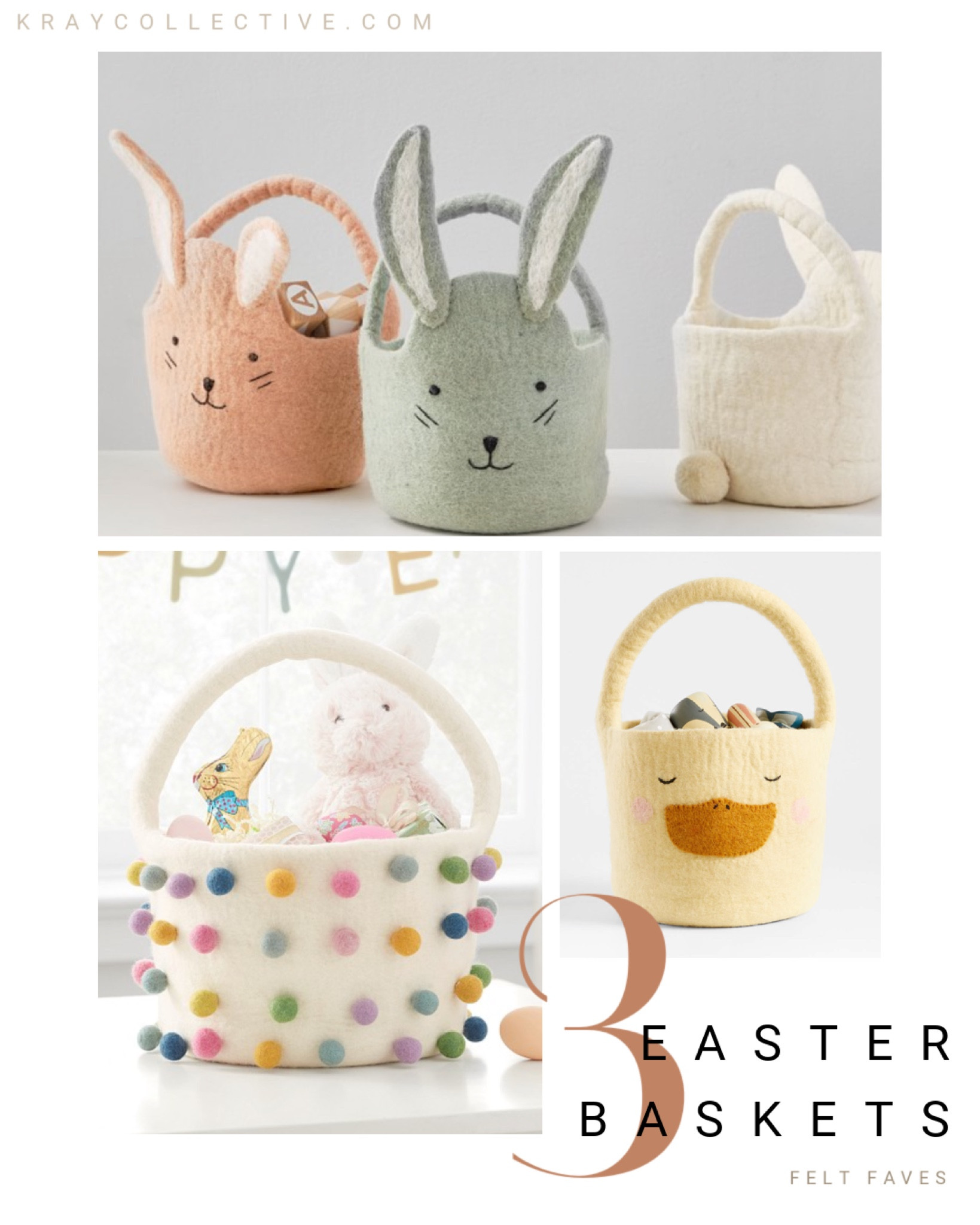 These felt Easter Baskets are seriously the sweetest.  They are all under $30 and there’s a perfect egg holders as well as Easter gift baskets.

Easter | easter eggs| Easter baskets| kids, Easter| toddler Easter| Easter basket ideas | 

#under30 #EasterBasketsUnder30 #EasterBaskets #EasterDecour, #KidsEaster

#LTKGiftGuide #LTKSeasonal #LTKkids
