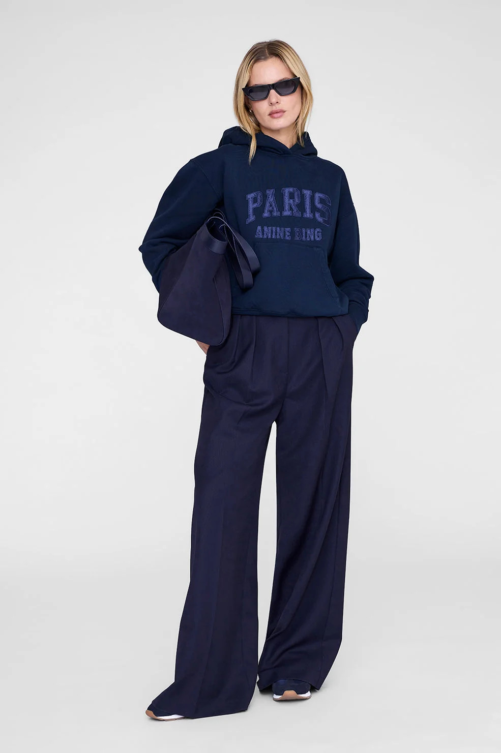 Debbie Shrunken Hoodie Paris | Anine Bing