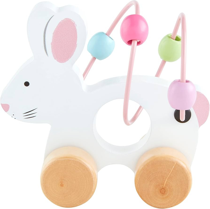 Mud Pie Bunny Abacus Toy, Pink, 5" x 5" | Amazon (US)
