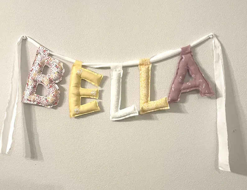 Handmade Fabric Banner | Custom Name Banner + Happy Birthday Banner | Special Occasion Banner | H... | Etsy (US)