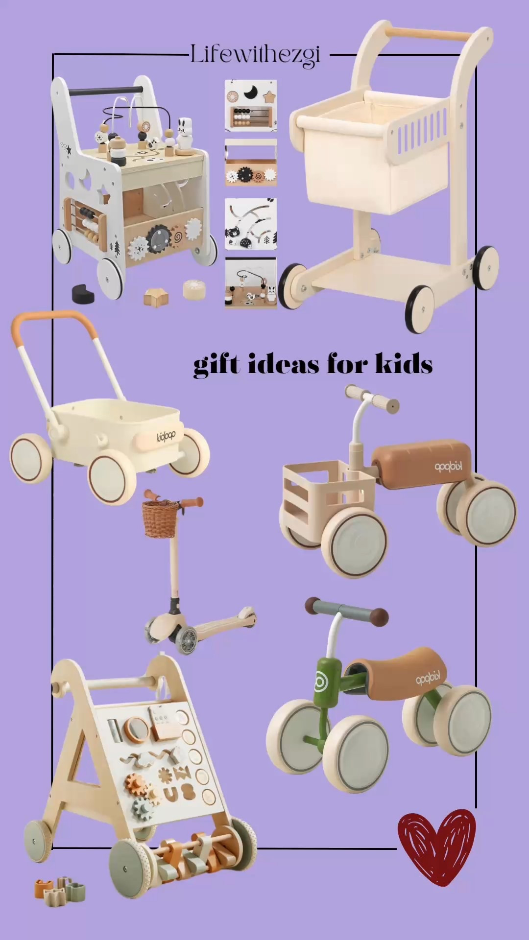 A curated list of aesthetic, neutral, Montessori-style gift ideas for kids — perfect for birthdays, holidays, playroom setups, and toddler development.
Featuring:
• Wooden activity walkers
• Neutral learning toys
• Balance bikes & scooters
• Push carts and pretend-play items
• Durable, modern toy designs that blend with home decor

Great for toddlers, small spaces, and parents who want pretty + practical toys.
Everything is linked below ↓
#giftideasforkids
#kidsgiftguide
#montessoritoys
#toddlermusthaves
#neutraltoys
#aesthetictoys
#toddlersgiftideas
#montessoriplay
#woodentoys
#amazonfindsforkids
#kidsactivitytoys
#montessoritoddlers
#holidaygiftguidekids
#babytoddlertoys


#LTKdayinmylife #LTKGiftGuide