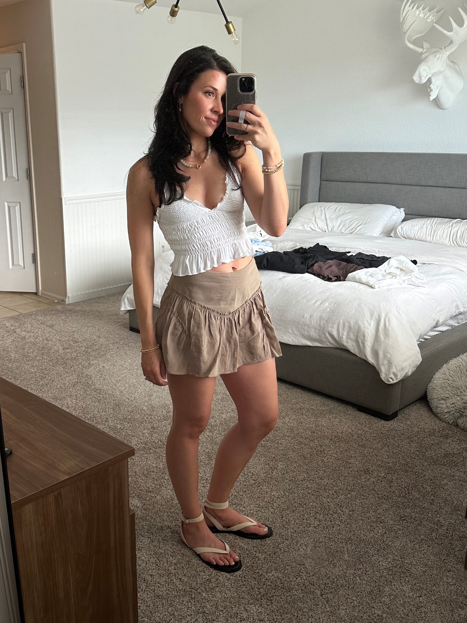 Summer vacation outfit / vacation outfit / summer outfit / vacation outfits / summer outfits / outfit inspo / beach vacation outfit / vacation outfit inspo / summer style / smocked top / skort outfit / skort / gladiator sandals / tie up sandals / target style 

Skort and top are Zara

#LTKSeasonal #LTKSummerEdit #LTKStyleTip

#LTKSummerEdit #LTKTravel #LTKSeasonal