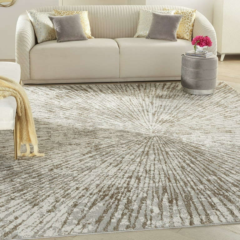 Inspire Me Home Decor Metallic 108x144" Polyester Area Rug in Charcoal/Gray - Walmart.com | Walmart (US)
