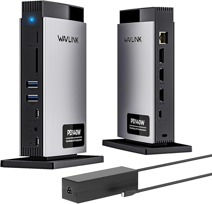 WAVLINK Laptop Docking Station 3 Monitors(Max Resolution: Single 8K or Triple 4K), 11-in-1 USB C ... | Amazon (US)