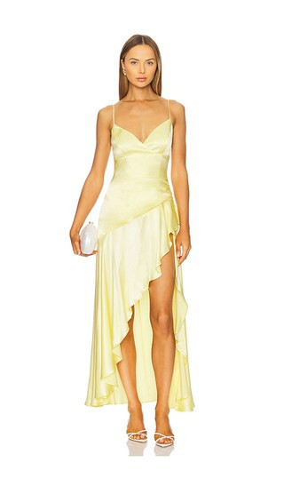 Bardot Sorella Midi Dress in Lemon. - size 12 | Revolve Clothing (Global)