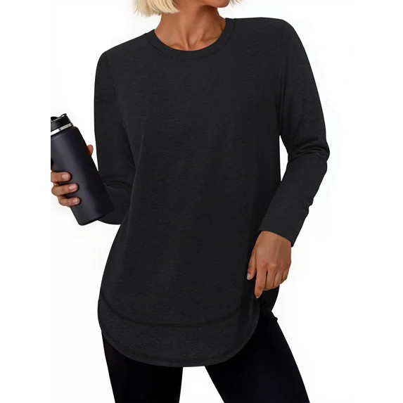 Rosvigor Womens Workout Tops Long Sleeve Tee Shirts Comfy Athletic Shirts Loose Womens Activewear... | Walmart (US)