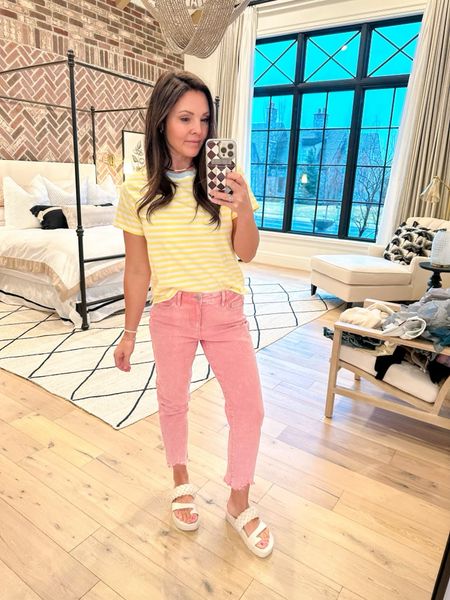 A cute spring fashion moment from Walmart! I got these stonewashed cropped jeans in a 4. And I love how cute and comfortable this striped shirt is!

#Walmartfashion #jeans

#LTKunder50 #LTKFind #LTKSeasonal
