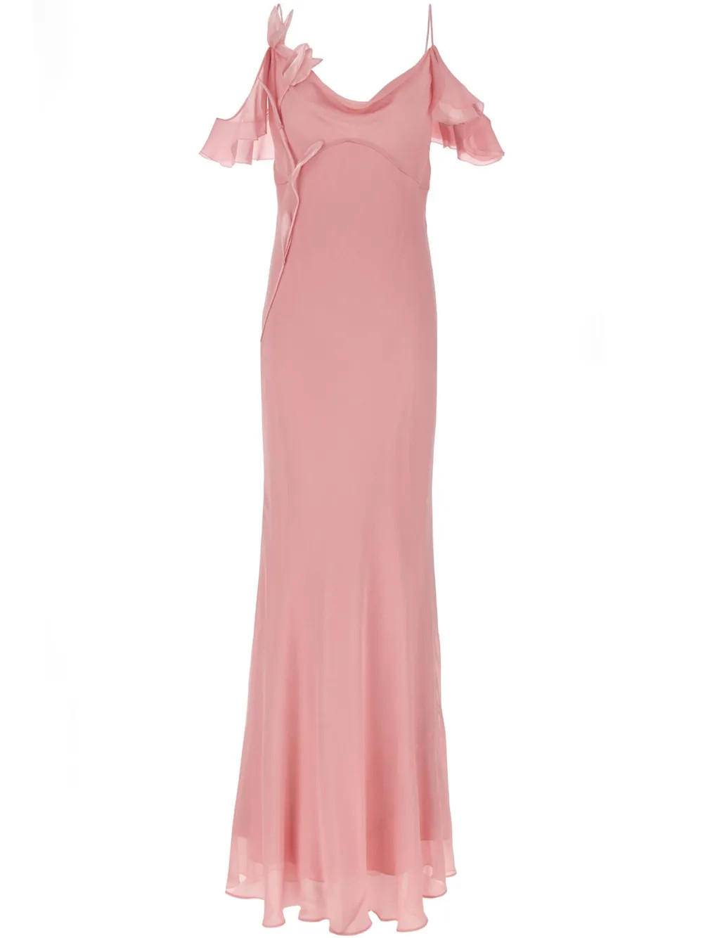 Self-Portrait Georgette Flower Maxi Dress  | Pink | FARFETCH | Farfetch Global