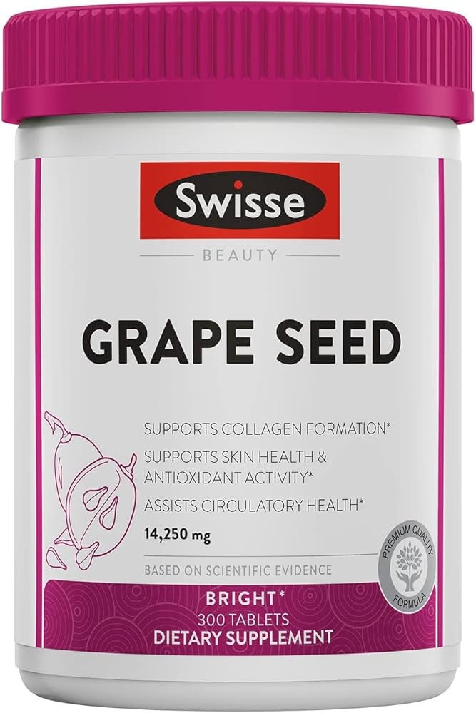 Swisse Grape Seed Extract Capsules Antioxidant Herbal Supplement | Grapeseed Polyphenols + Antiox... | Amazon (US)