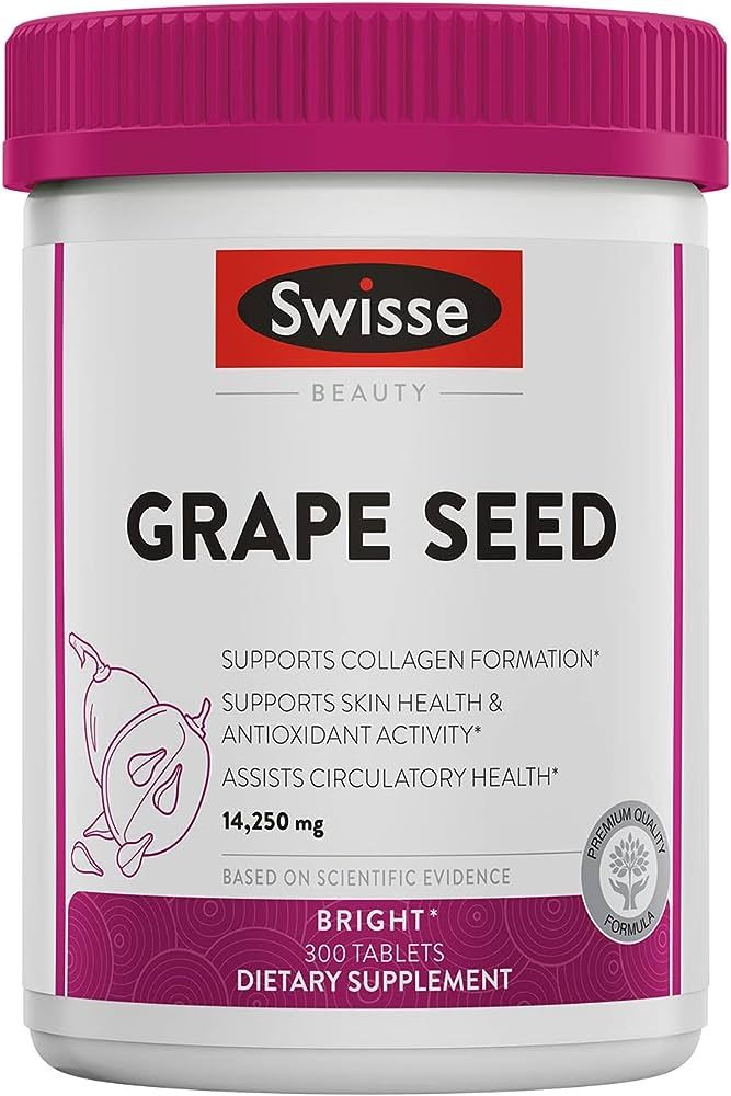 Swisse Grape Seed Extract Capsules Antioxidant Herbal Supplement | Grapeseed Polyphenols + Antiox... | Amazon (US)