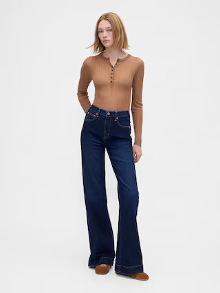 High Rise Relaxed Flare Jeans | Gap (US)