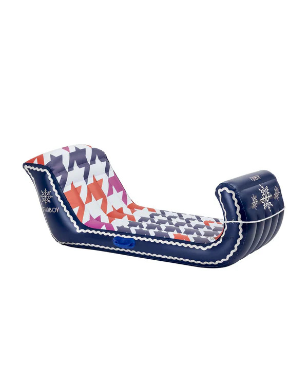 Inflatable Snow Sled Houndstooth Sleigh | FUNBOY