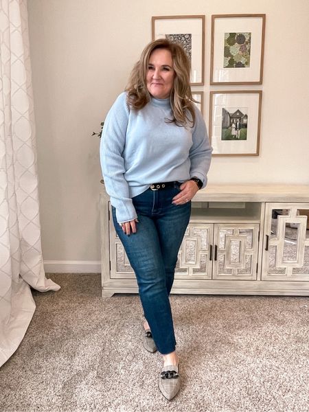 Prettiest light blue sweater ready to wear now. And I’m to spring summer! Excited to wear this with white jeans or khaki linen pants! I’m in an XL for an oversized look. And it’s on sale!

Jeans are like jeggings. Size 30. Size down!

Code NANETTE10 for 10% off GibsonLook order 

Linking some of my favorite sneakers that would look great with this casual look.  

#LTKunder100 #LTKSeasonal #LTKsalealert