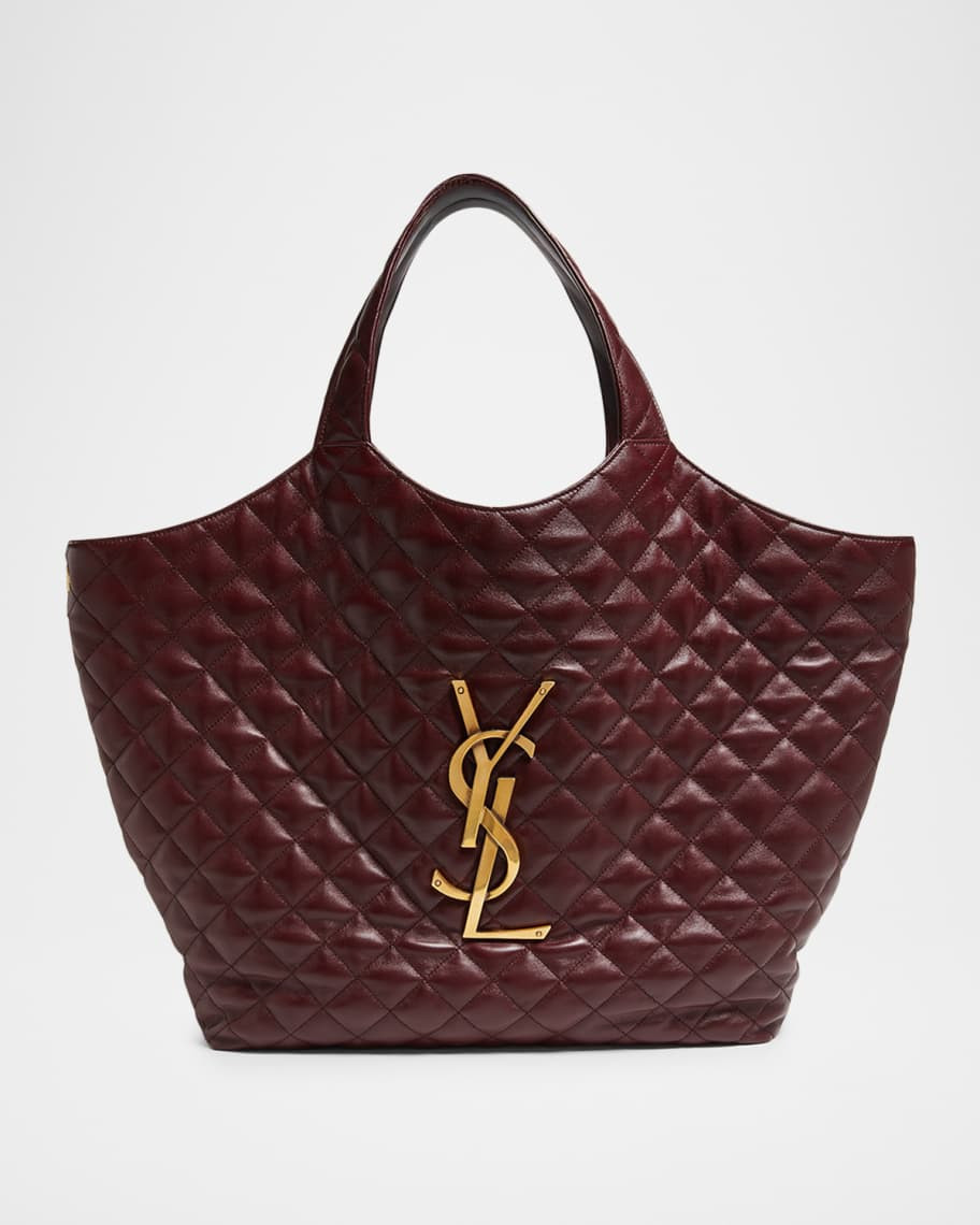 Saint Laurent Maxi Quilted Lambskin Shopping Tote Bag | Neiman Marcus