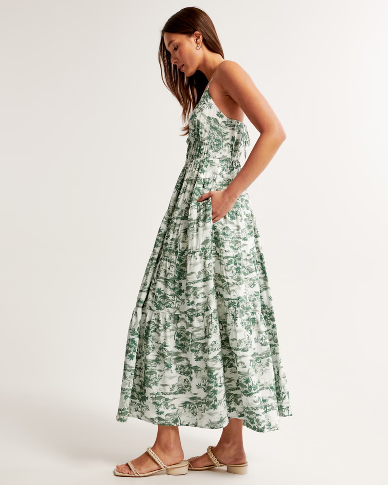 Women's Flowy Tiered Maxi Dress | Women's Dresses & Jumpsuits | Abercrombie.com | Abercrombie & Fitch (US)