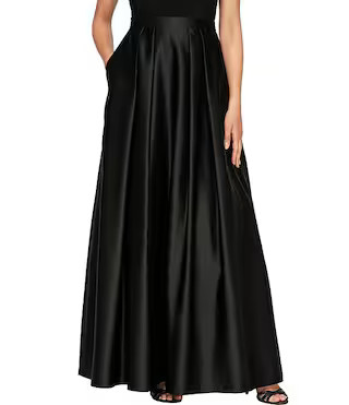 Satin With Pocket Inverted Pleat Ball Gown Skirt | Dillard's