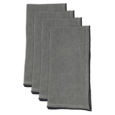 Dartmouth Stitched Border Stonewashed Table 20" Linen Napkin | Wayfair North America