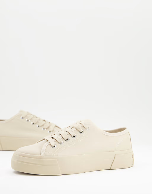 Vagabond Teddie flatform sneakers in sand | ASOS (Global)