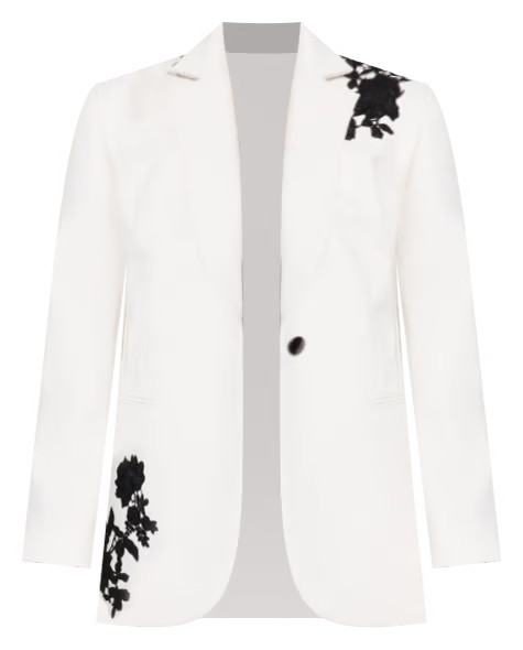 Anne Klein Women's Embroidered Notched-Collar Compression Blazer, Created for Macy's - Macy's | Macy's