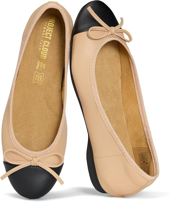 Project Cloud Ballet Flats for Women - Genuine Leather Insole Womens Flats | Amazon (US)