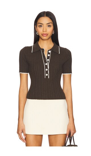 Zora Top in Carob | Revolve Clothing (Global)