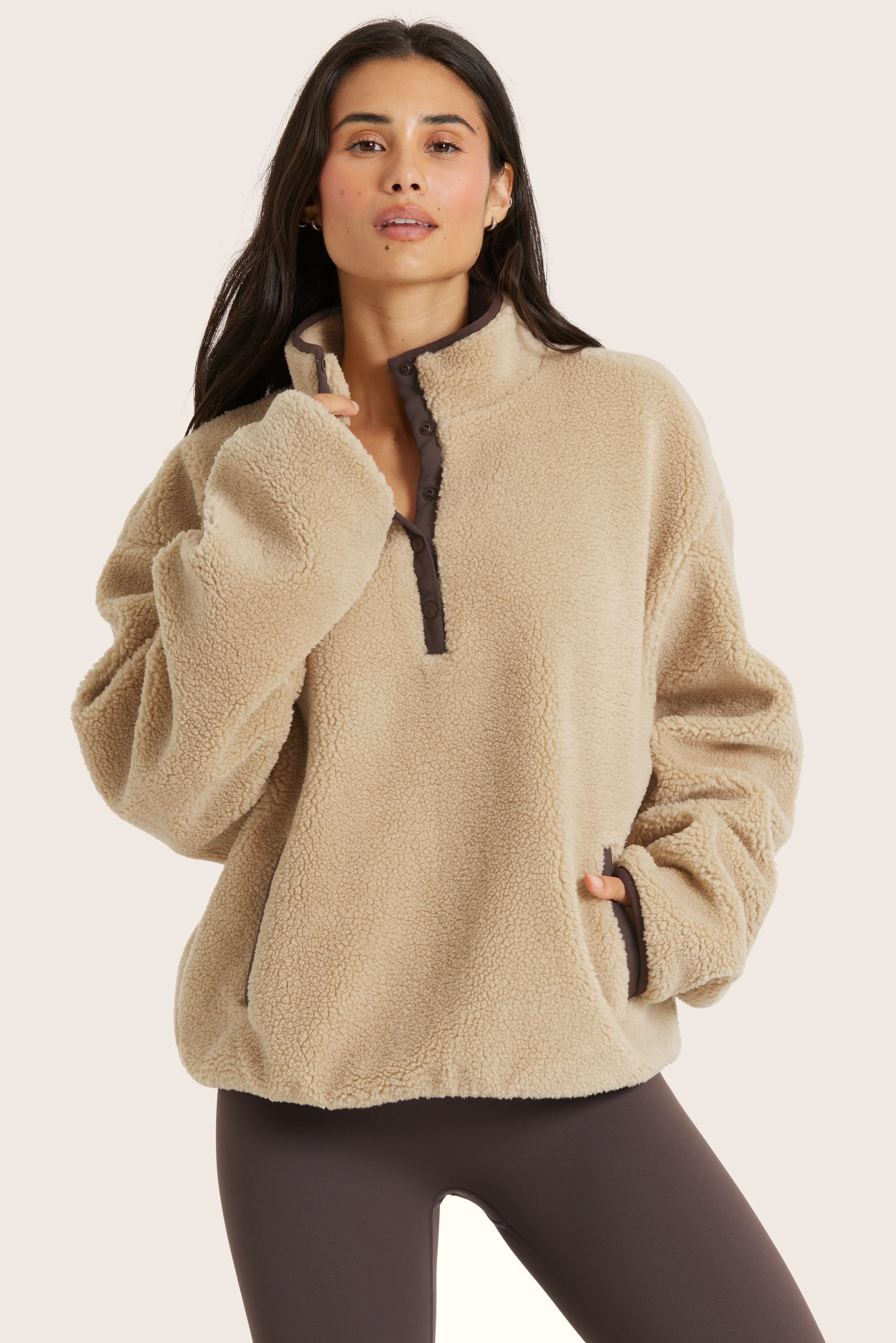 FLEECE FLEECE PULLOVER - TEDDY | SET Active