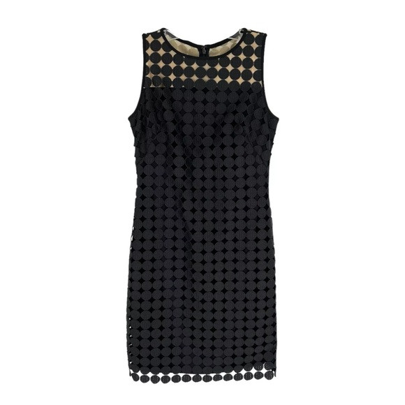 Lauren Ralph Lauren Sheath Dress Womens Size 2 Black Circle Pattern Overlay | Poshmark